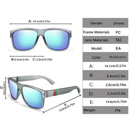 Men’s Polarized Square Sunglasses Large Frame UV400