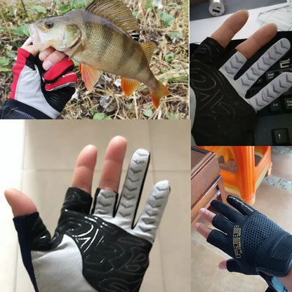 Anti-Slip Three-Finger Fishing Gloves for Outdoor Sport